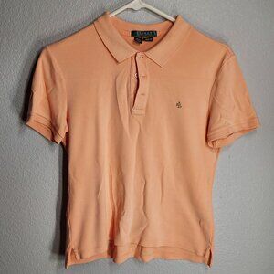 Lauren by Ralph Lauren - Peach - Short Sleeve - Polo - Medium Slim Fit